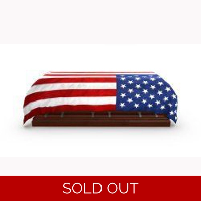 USA Ceremonial Flag in Wooden Frame